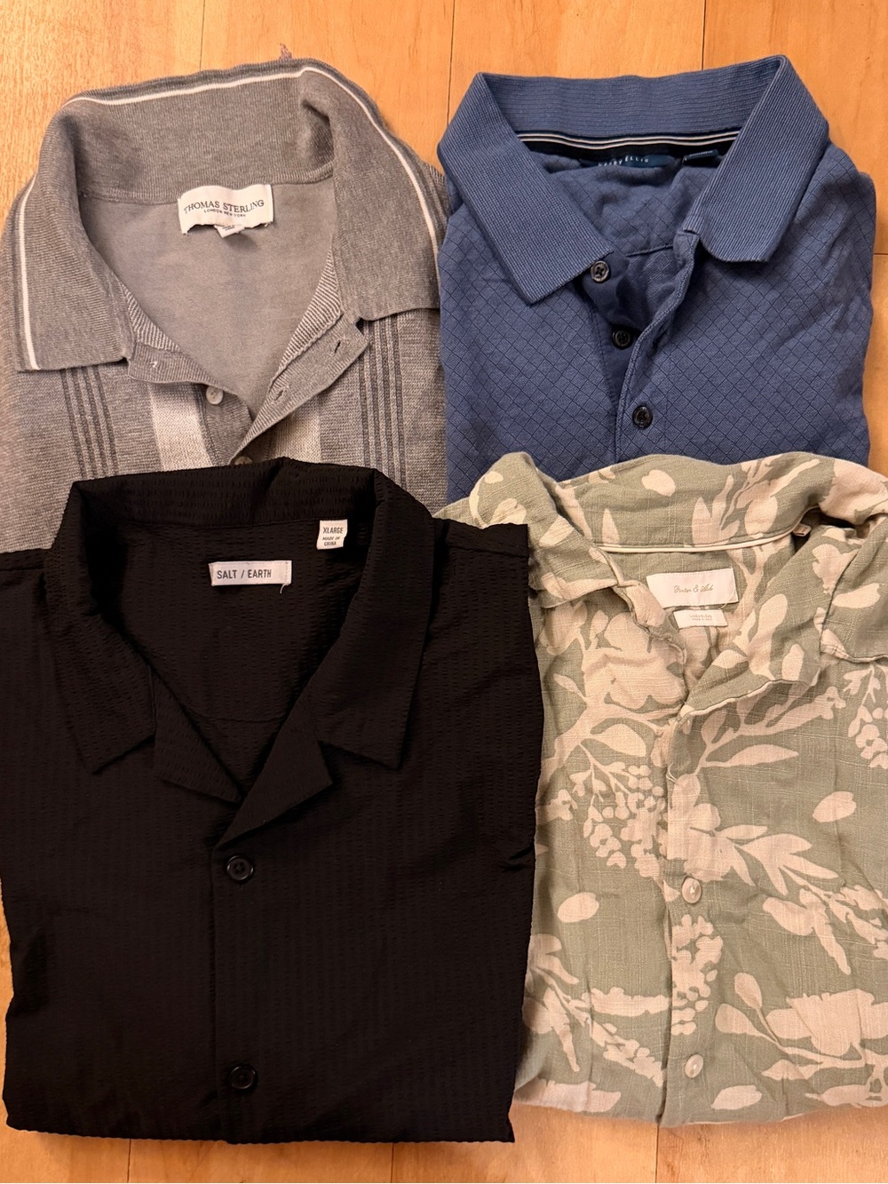 Lot of 4 men’s shirts, button down and knit polos XL